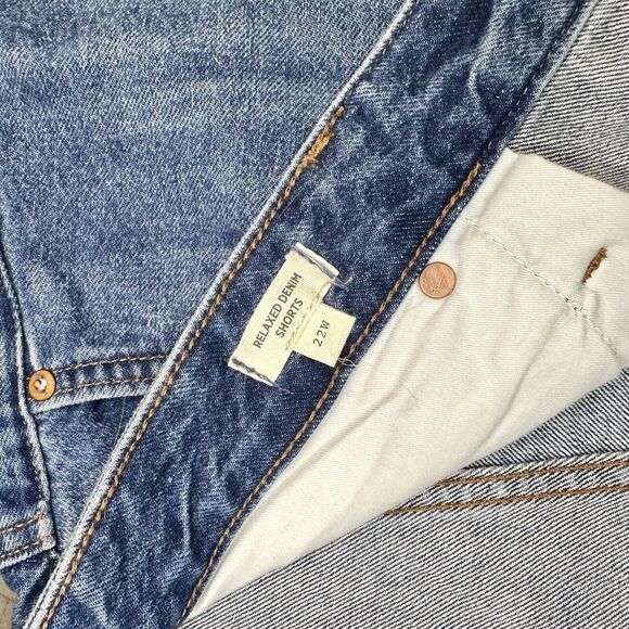 Madewell Relaxed Denim Raw-Hem Edition Shorts Sz 22 - Picture 7 of 7